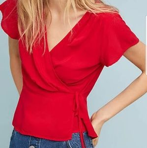 Anthropologie wrap top by Graham & Spencer
